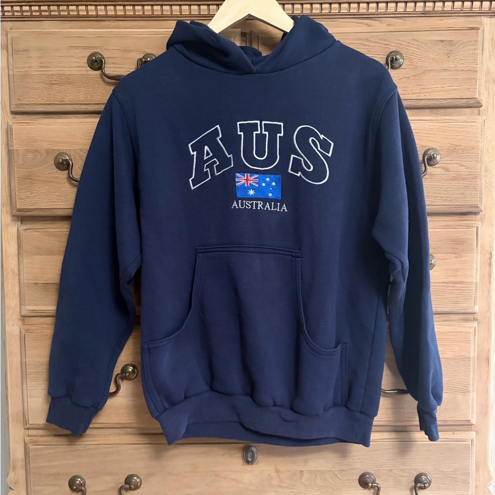 Navy AUS Australia Hooded Sweatshirt